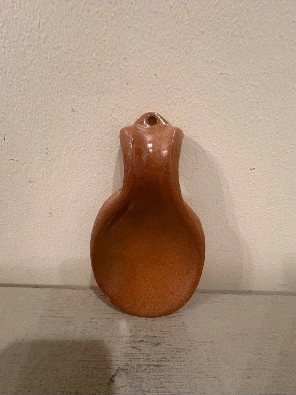 VTG Frankoma Pottery Brown Satin Stoneware Spoon Rest